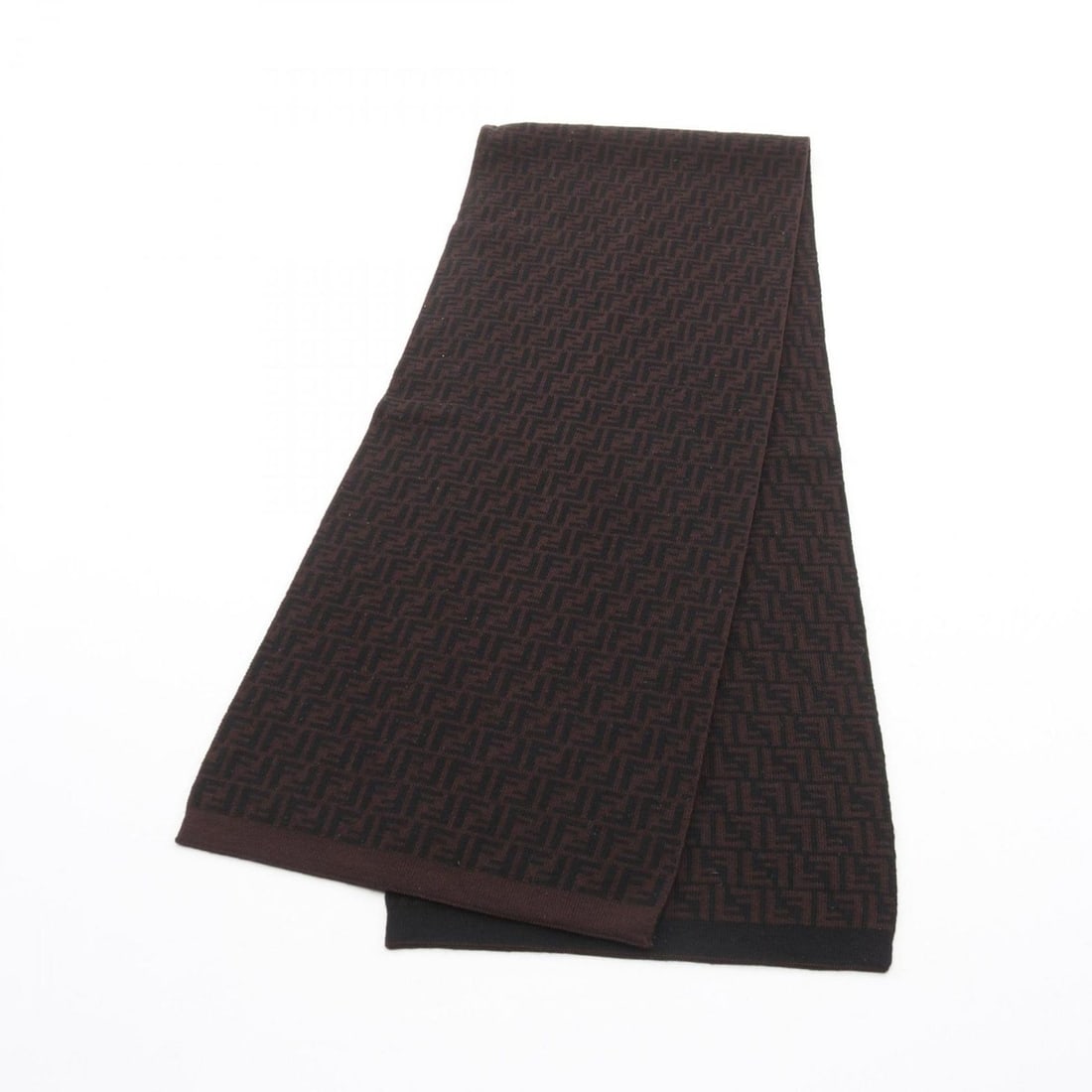 Fendi FF pattern scarf, wool, women's, brown and black: --- Catalog ---Category: SizeSize (LxW): 1.42m x 25cm / 55.9'' x 9.84''Category: DesignType: StoleColor: Black, BrownGender: WomenMaterial: Wool Category: GeneralBrand: Fendi--- Item List ---Section: