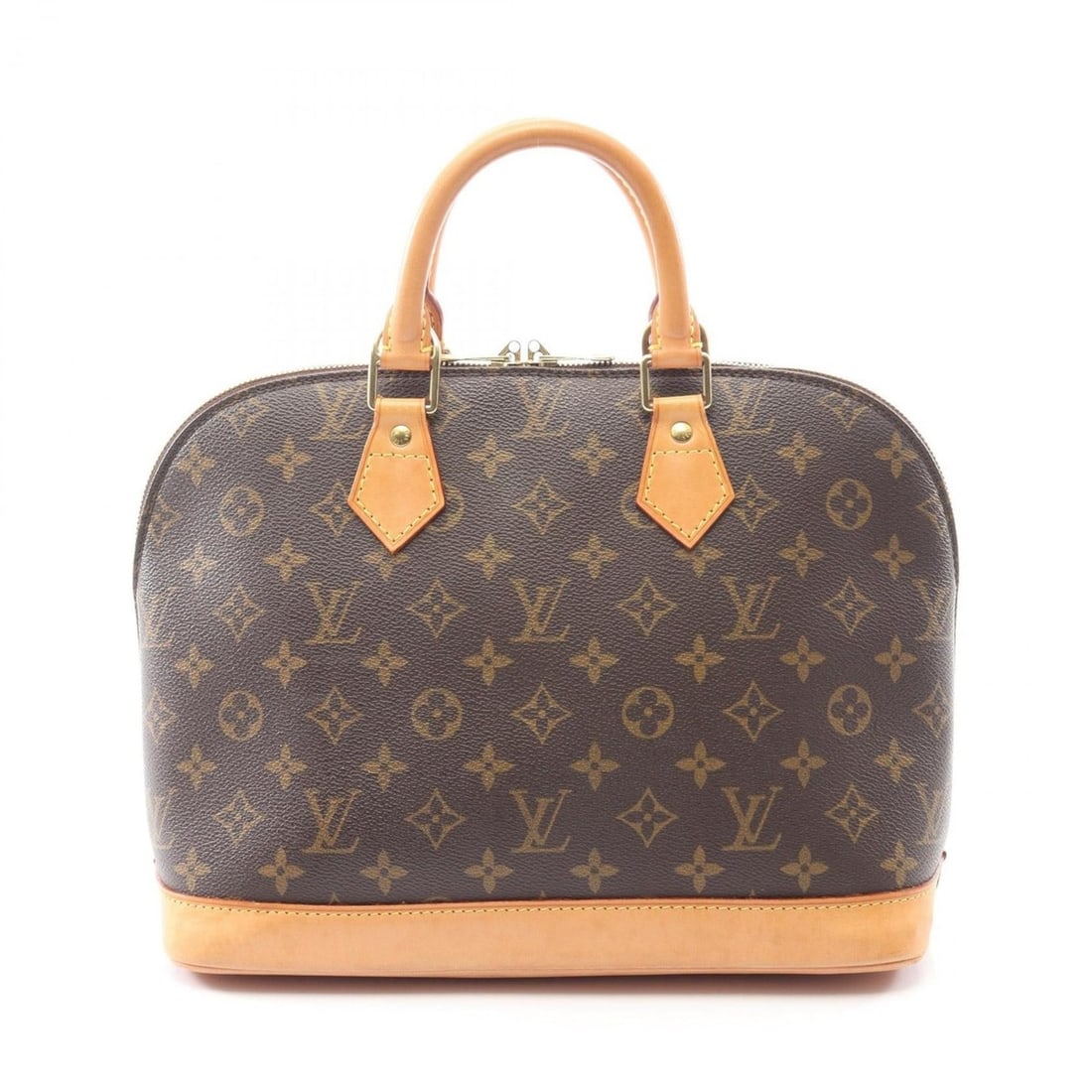 Louis Vuitton Alma PM Handbag, Coated Canvas and Leather, Monogram, Women's, Brown, M51130 (1 of 10)
