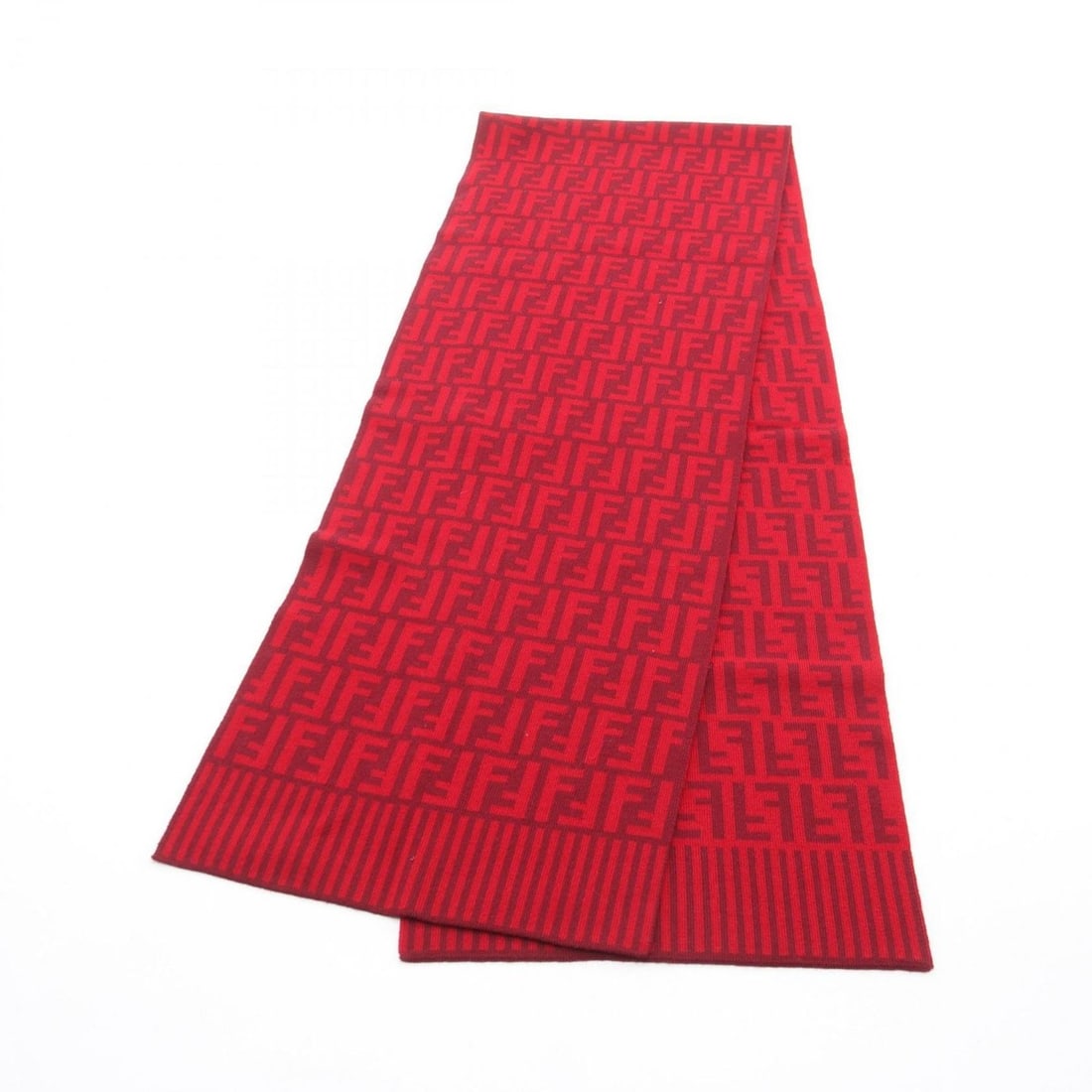 Fendi FF logo scarf, wool, men's, burgundy and red: --- Catalog ---Category: SizeSize (LxW): 1.72m x 28.5cm / 67.71'' x 11.22''Category: DesignType: StoleColor: Bordeaux, Red colorGender: MenMaterial: Wool Category: GeneralBrand: Fendi--- Item List ---