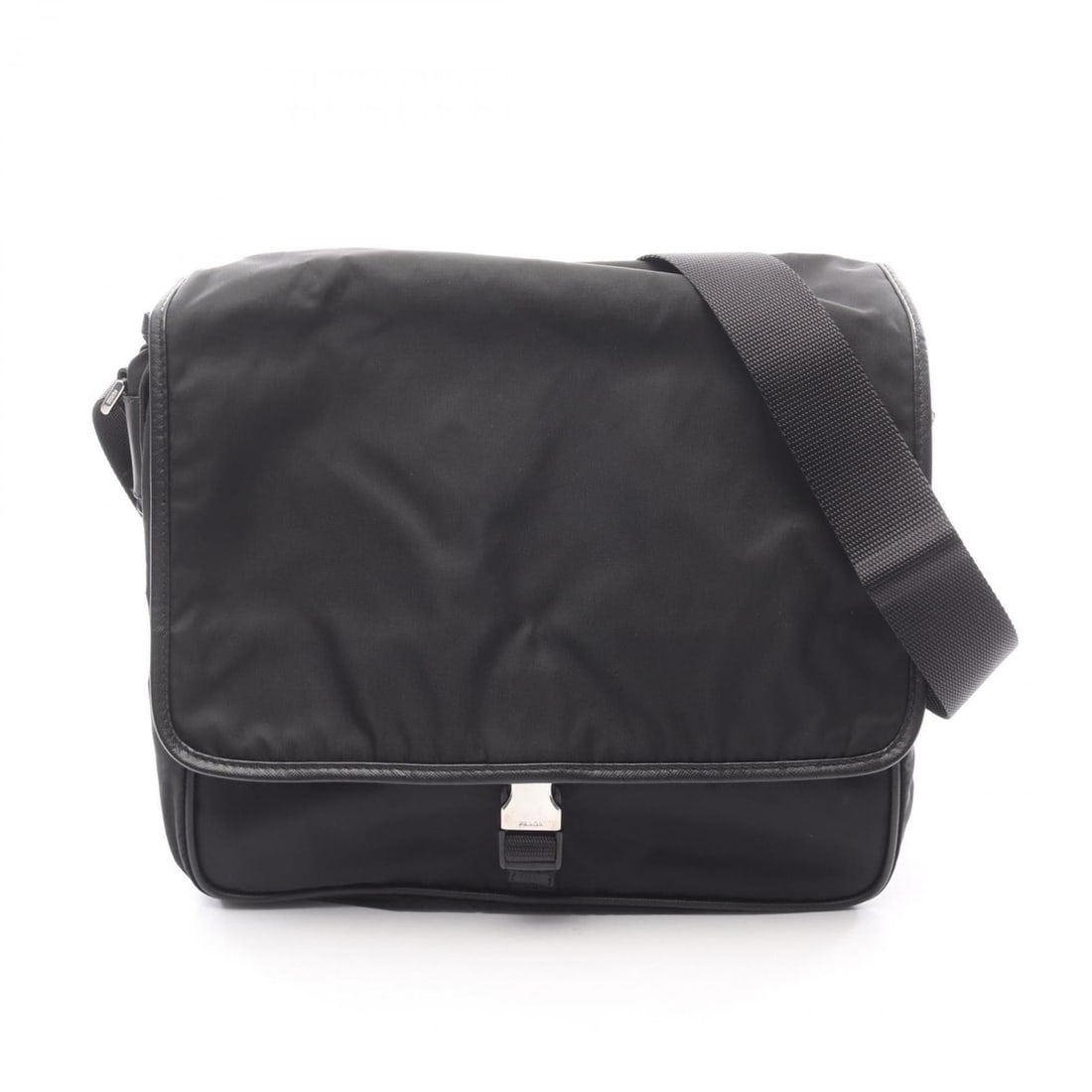 Prada TESSUTO SAFFIANO Shoulder Bag in Nylon and Saffiano Leather, Black, V166 for Men Women (1 of 20)