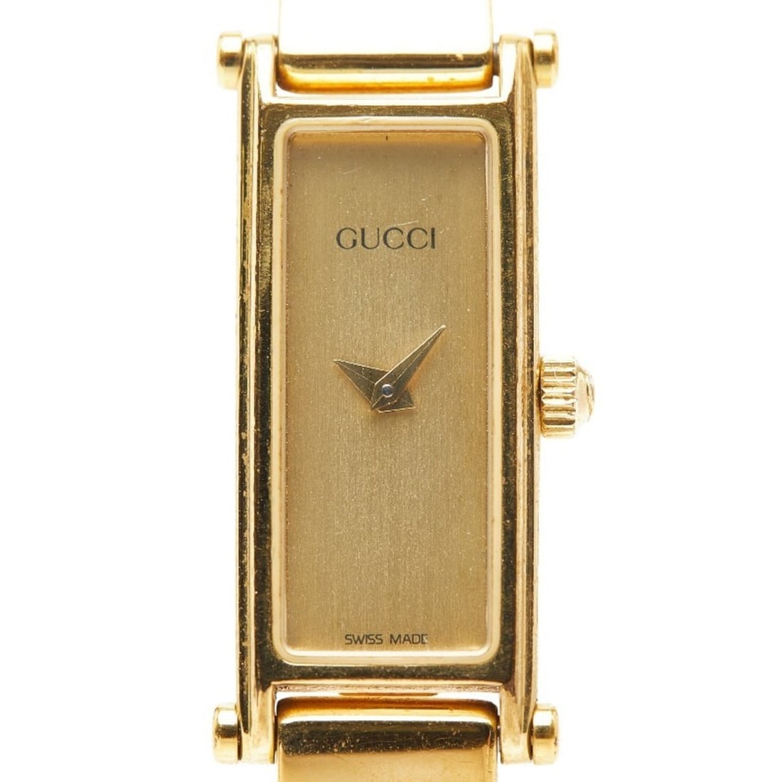 Gucci Logo Bangle Watch, 1500L Quartz Movement, Gold Dial, Stainless Steel, Plated, Women's, GUCCI (1 of 20)