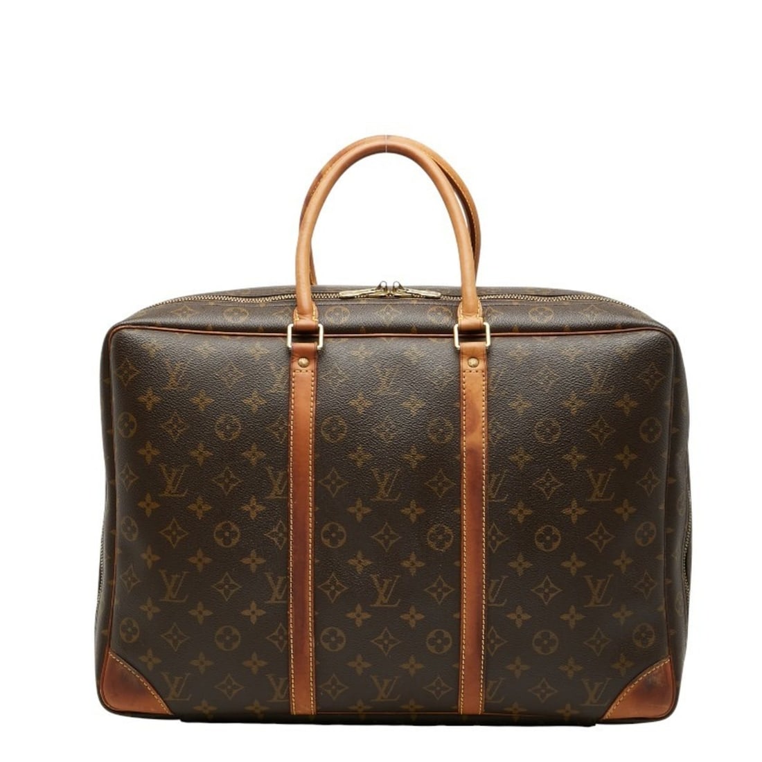 Louis Vuitton Monogram Sirius 45 Travel Bag, Boston Business M41408, Brown Leather, Women's, LOUIS (1 of 18)
