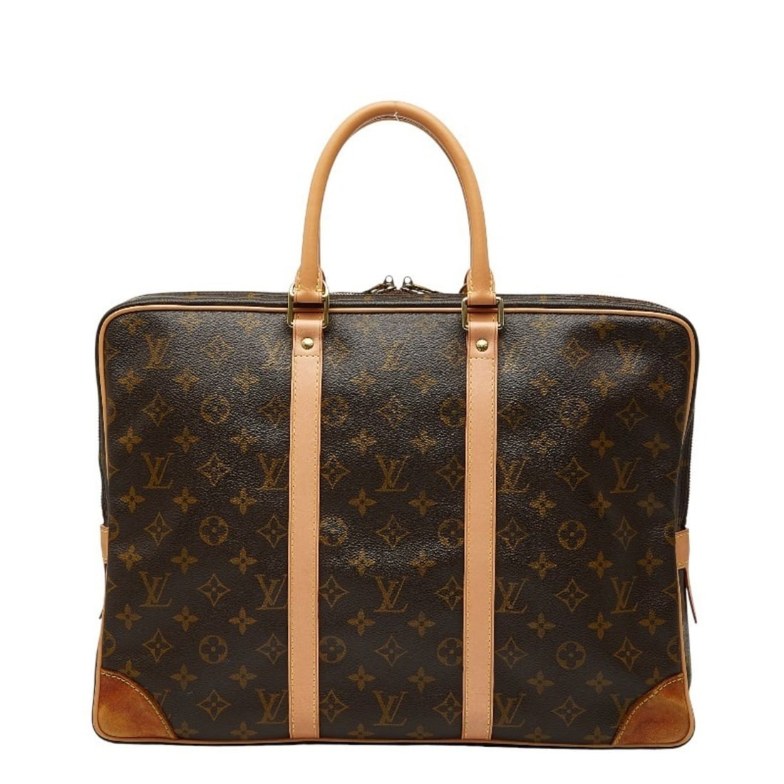 Louis Vuitton Monogram Porte-Document Voyage Business Bag M53361 Brown Leather Men's LOUIS VUITTON: --- Catalog ---Category: SizeSize (HxWxD): 31cm x 41cm x 7cm / 12.2'' x 16.14'' x 2.75''Category: DesignType: BriefcaseColor: BrownGender: MenMaterial: PVC , Leather Category: GeneralBrand: Louis Vuit