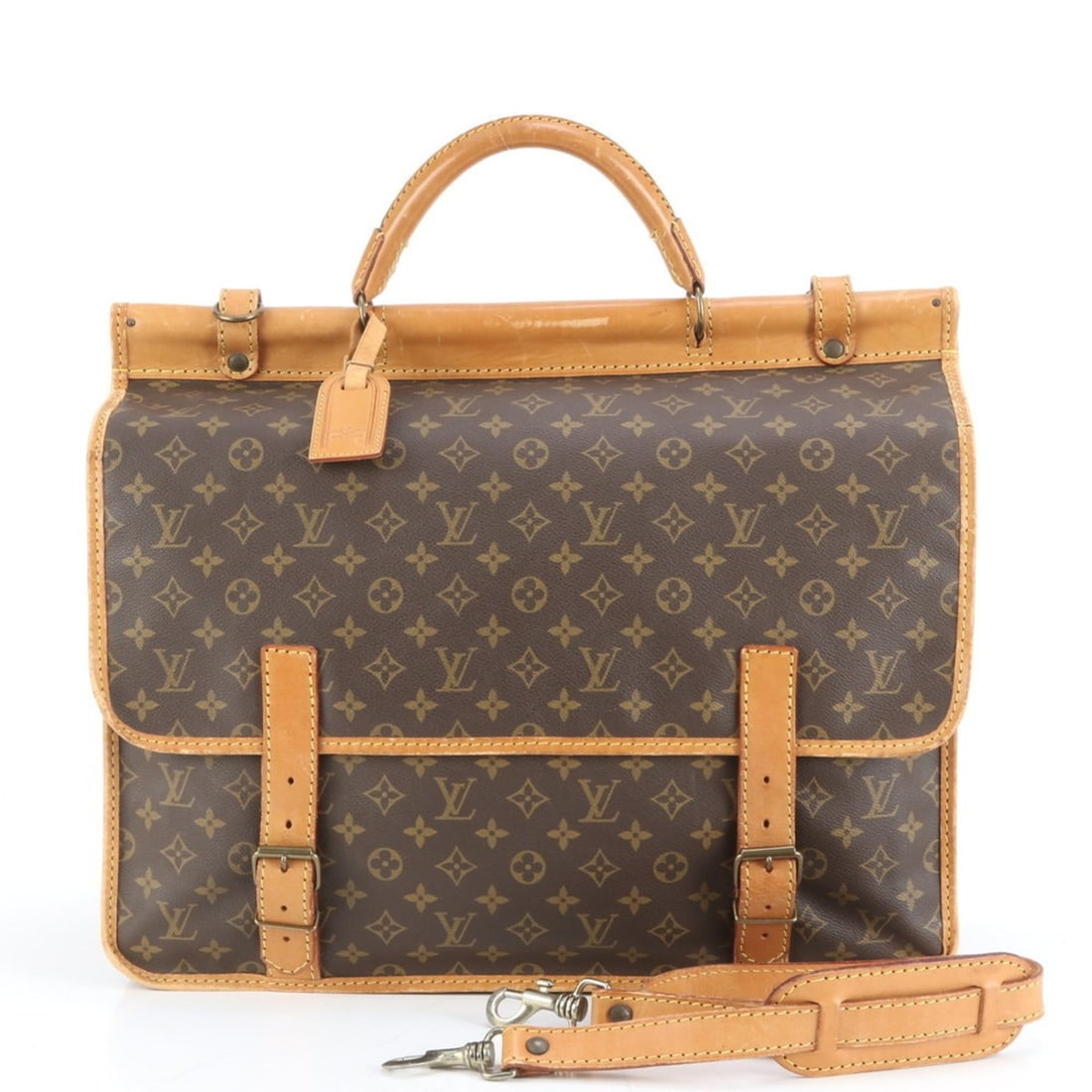 Louis Vuitton Monogram Sac Kleber M58122 Leather Boston Bag/Tote Bag for Men: --- Catalog ---Category: SizeSize (HxWxD): 36cm x 49cm x 25cm / 14.17'' x 19.29'' x 9.84''Category: DesignType: Boston bag, Tote bagColor: BrownGender: MenMaterial: Leather , Coated canvas Category: G
