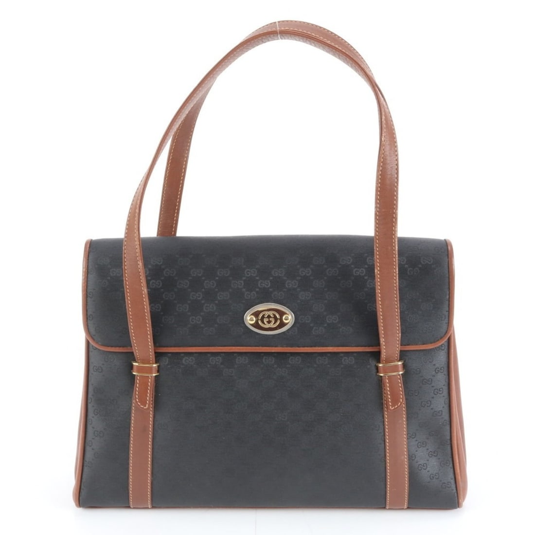 Gucci Micro GG 000 46 4857 Leather Handbag Tote Bag Black Women's: --- Catalog ---Category: SizeSize (HxWxD): 21cm x 30cm x 9cm / 8.26'' x 11.81'' x 3.54''Category: DesignType: Handbag, Tote bagColor: BlackGender: WomenMaterial: Leather , Coated canvas Category: Gene