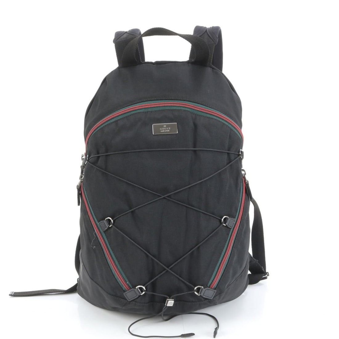 Gucci Sherry Line 122349 Leather and Nylon Backpack Bag in Black for Men (1 of 10)