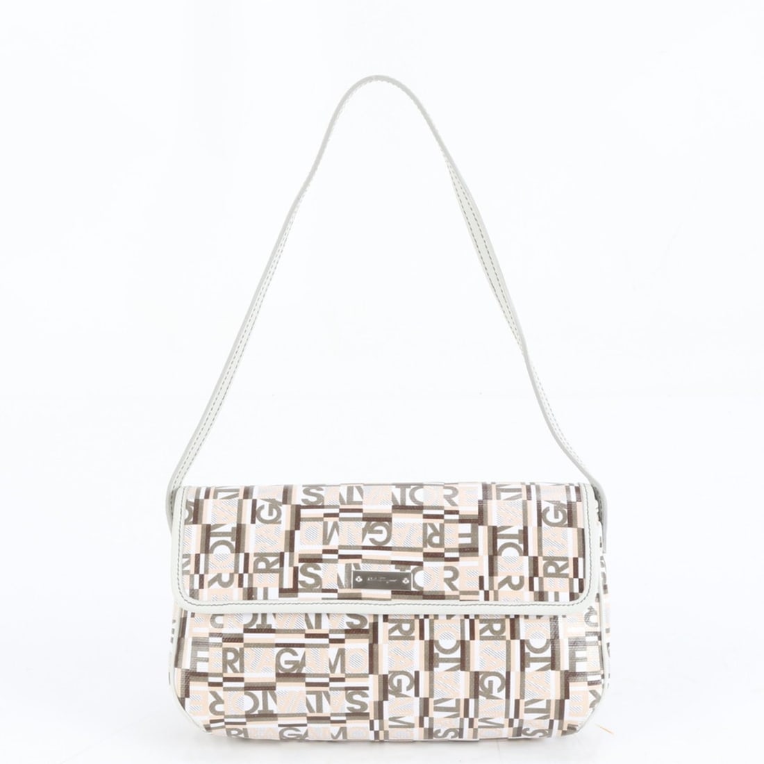 Salvatore Ferragamo all-over print leather shoulder bag with silver hardware for women: --- Catalog ---Category: SizeSize (HxWxD): 15cm x 23cm x 4cm / 5.9'' x 9.05'' x 1.57''Strap Length: 50cm / 19.68''Category: DesignType: Shoulder bagColor: Multi-colorGender: WomenMaterial: Leather , C