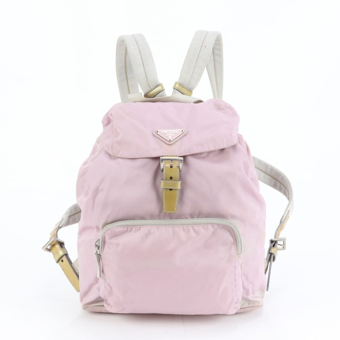 Prada Tessuto nylon triangle logo leather backpack, shoulder bag, for women: --- Catalog ---Category: SizeSize (HxWxD): 25cm x 26cm x 14cm / 9.84'' x 10.23'' x 5.51''Category: DesignType: Backpack, Shoulder bagColor: PinkGender: WomenMaterial: Nylon Category: GeneralBrand: Pra