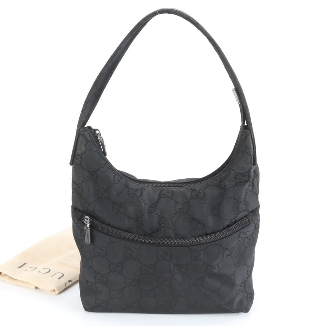 Gucci GG Nylon 001 3386 Leather Shoulder Bag, One-Shoulder Black Tote Handbag, Women's (1 of 10)