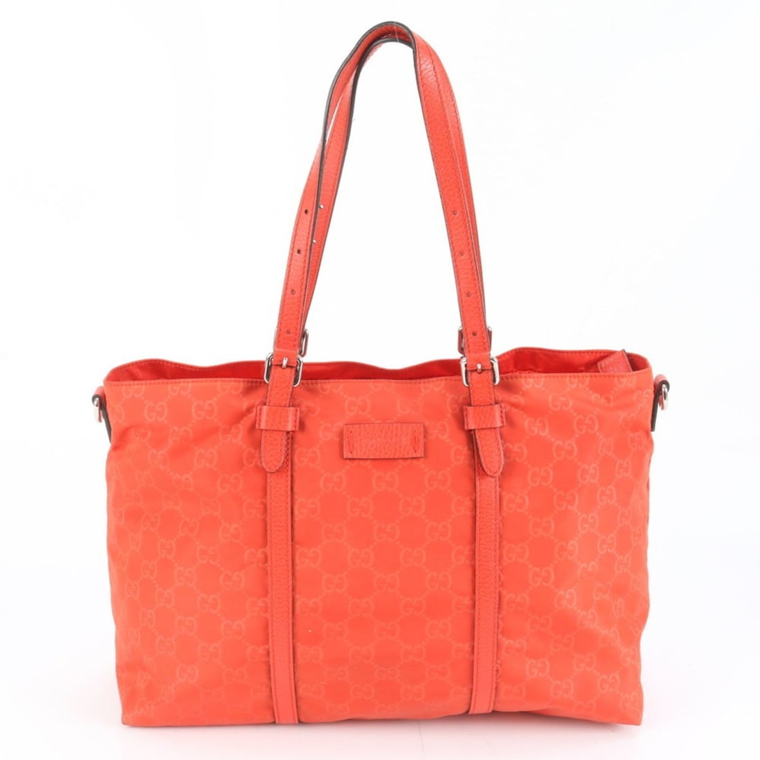 Gucci GG Nylon and Leather Tote Bag, Shoulder Handbag, Women's, 387067 (1 of 11)