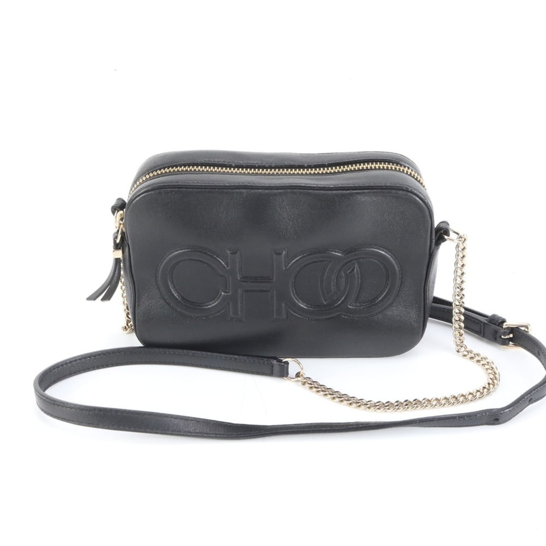 Jimmy Choo Balti Leather Chain Shoulder Bag/Crossbody Bag in Black for Women: --- Catalog ---Category: SizeSize (HxWxD): 12cm x 18cm x 5cm / 4.72'' x 7.08'' x 1.96''Category: DesignType: Shoulder bag, Tote bagColor: BlackGender: WomenCategory: GeneralBrand: Jimmy ChooCountry of