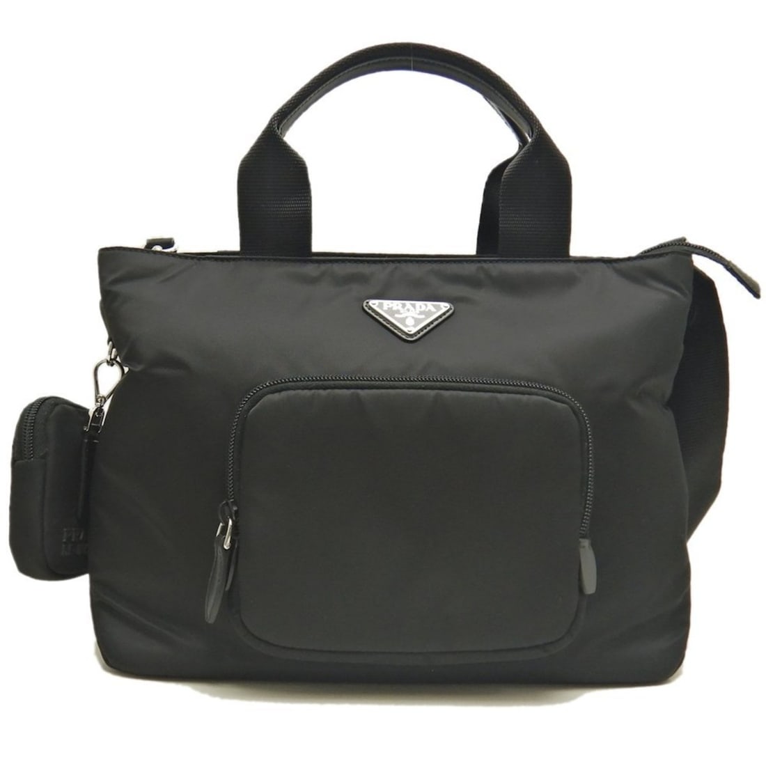 PRADA 1BG354 Padded Nylon Tote Bag, Women's, 253555: --- Catalog ---Category: SizeSize (HxWxD): 24cm x 31cm x 13cm / 9.44'' x 12.2'' x 5.11''Category: DesignType: Pouch, Tote bagColor: NeroGender: WomenMaterial: Nylon Category: GeneralMPN: 1BG354Brand: