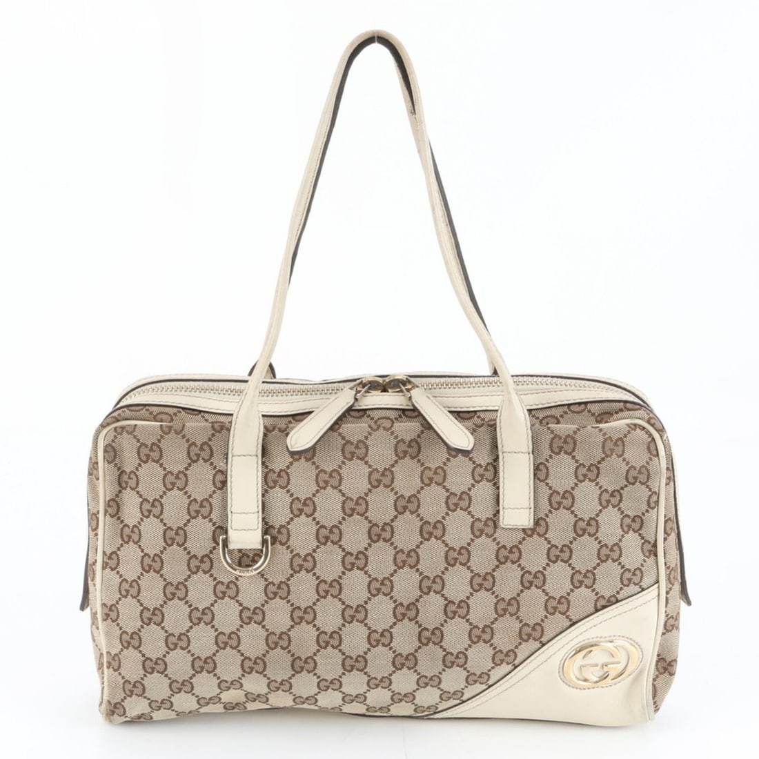 Gucci GG Canvas New Brit 169971 Leather Tote Bag Shoulder Handbag Women's (1 of 9)