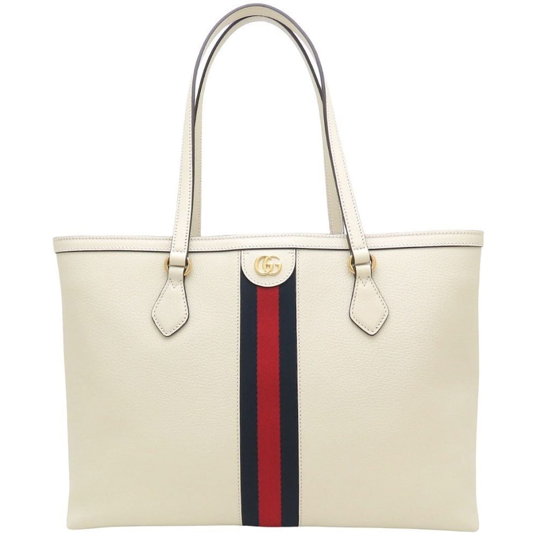 GUCCI Ophidia Tote Bag 779817 in White Leather, Women's, Outlet, 353095 (1 of 9)
