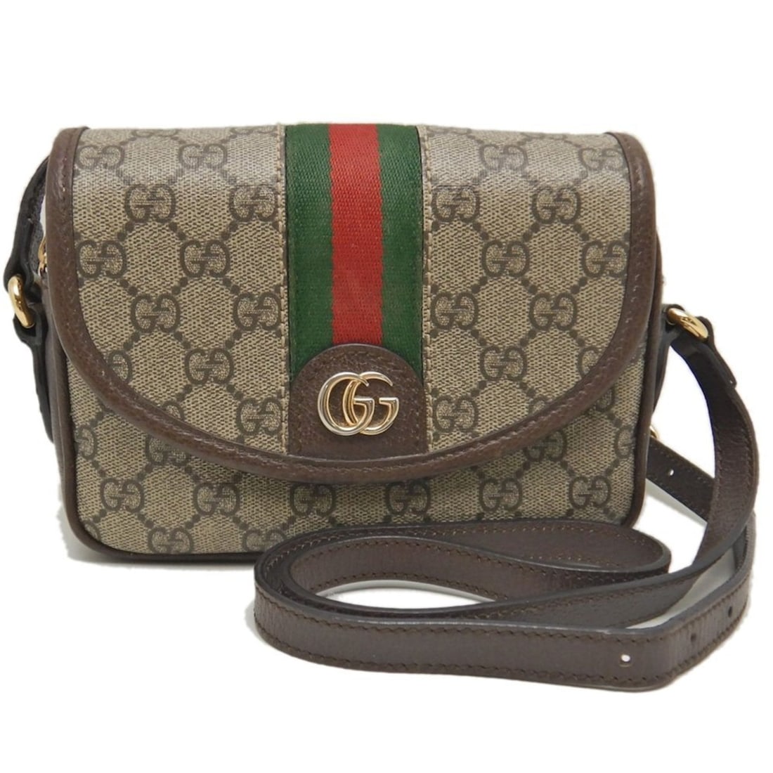 GUCCI Ophidia Small Shoulder Bag 772239 GG Supreme Canvas and Leather Beige/Brown Women's 253547 (1 of 11)