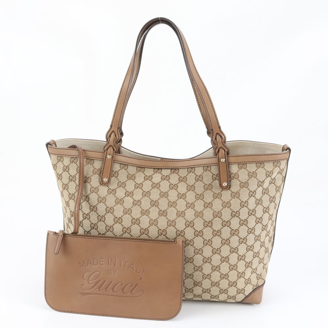 Gucci GG Canvas with Pouch 247209 Leather and Tote Bag Shoulder Handbag for Women (1 of 11)