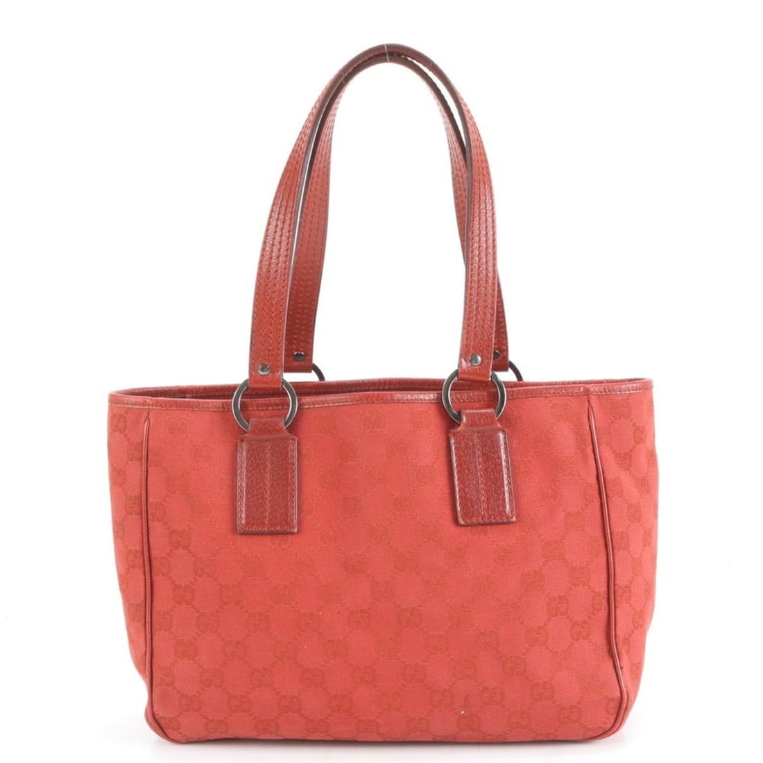 Gucci GG Canvas 113019 Leather Tote Bag Shoulder with Silver Hardware for Women (1 of 11)