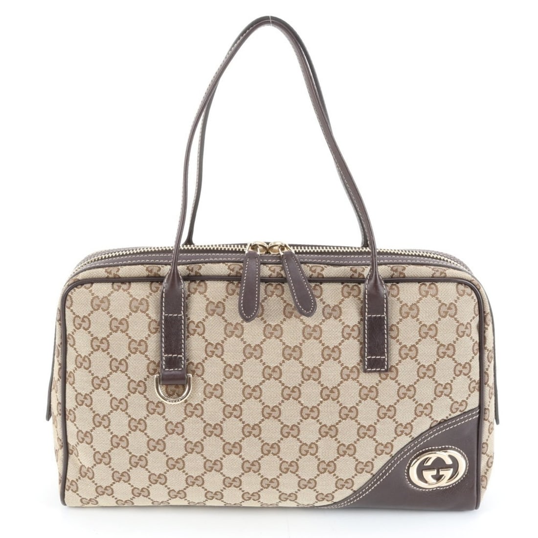 Gucci GG Canvas New Brit 169971 Leather Tote Bag Shoulder Handbag Women's (1 of 9)