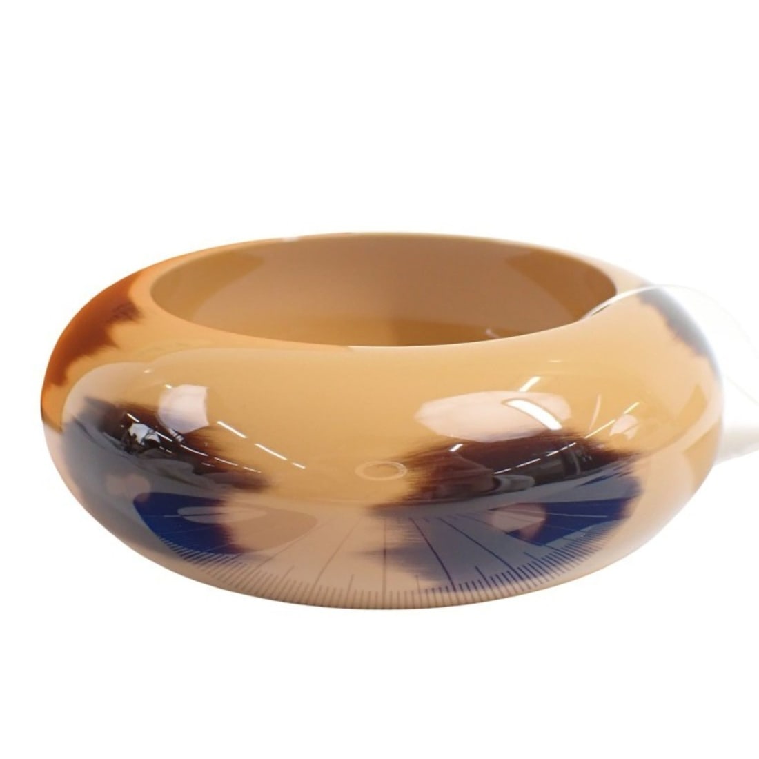 HERMES Hermès Ferrand GM Bangle in Beige, Brown, and Lacquer Wood for Women (1 of 11)