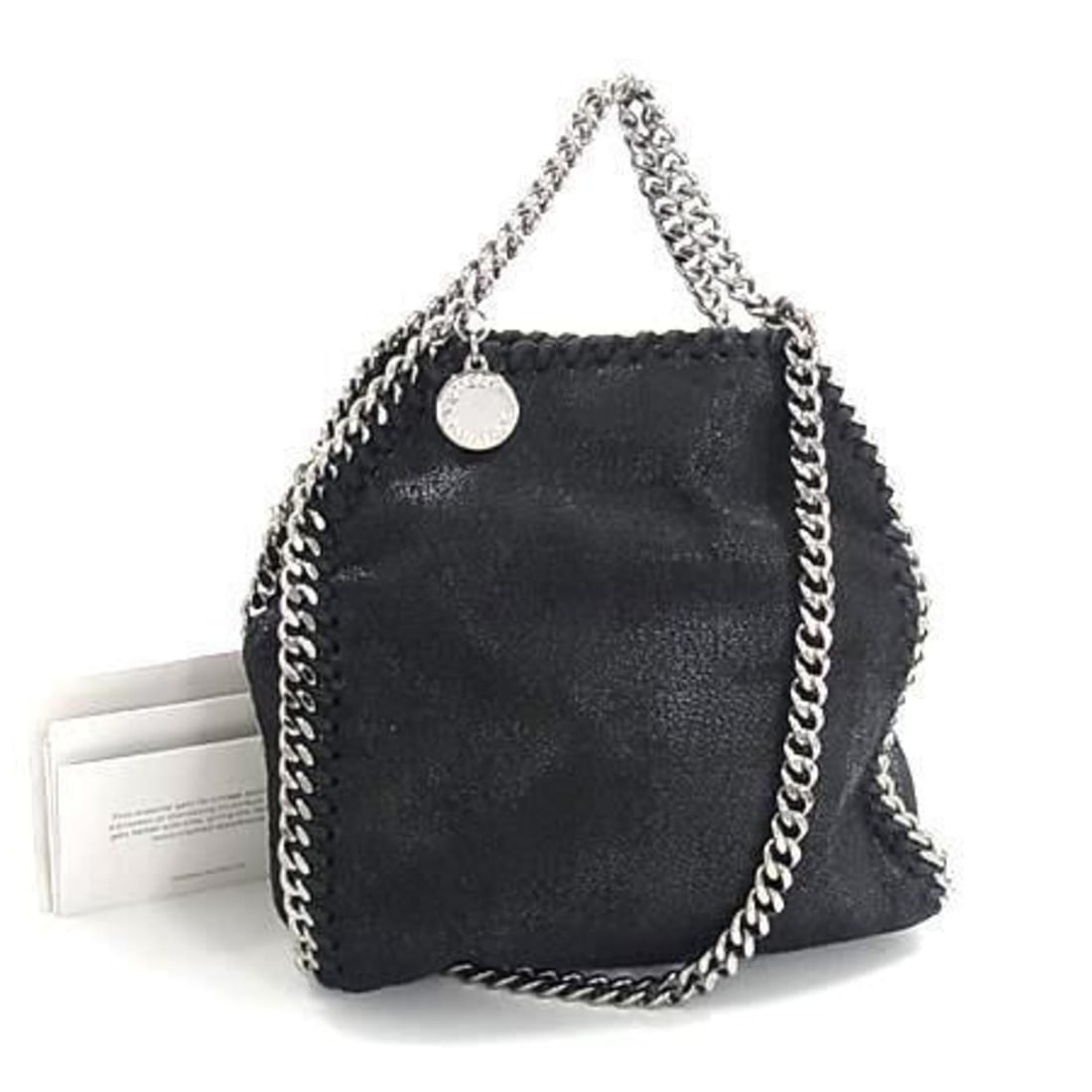 STELLA McCARTNEY Falabella Tiny Handbag 391698 in Black Eco-Leather with Chain: --- Catalog ---Category: SizeSize (HxWxD): 17cm x 17cm x 5cm / 6.69'' x 6.69'' x 1.96''Category: DesignType: Handbag, Shoulder bag, Tote bagColor: BlackGender: WomenMaterial: Leather Category: General