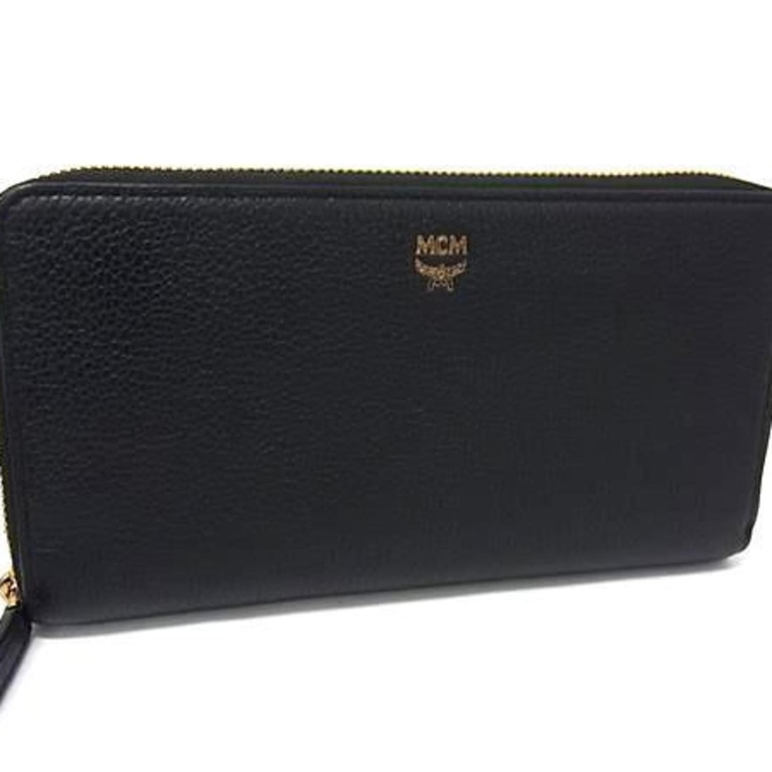 MCM Black Leather Round Long Wallet for Men and Women (1 of 10)