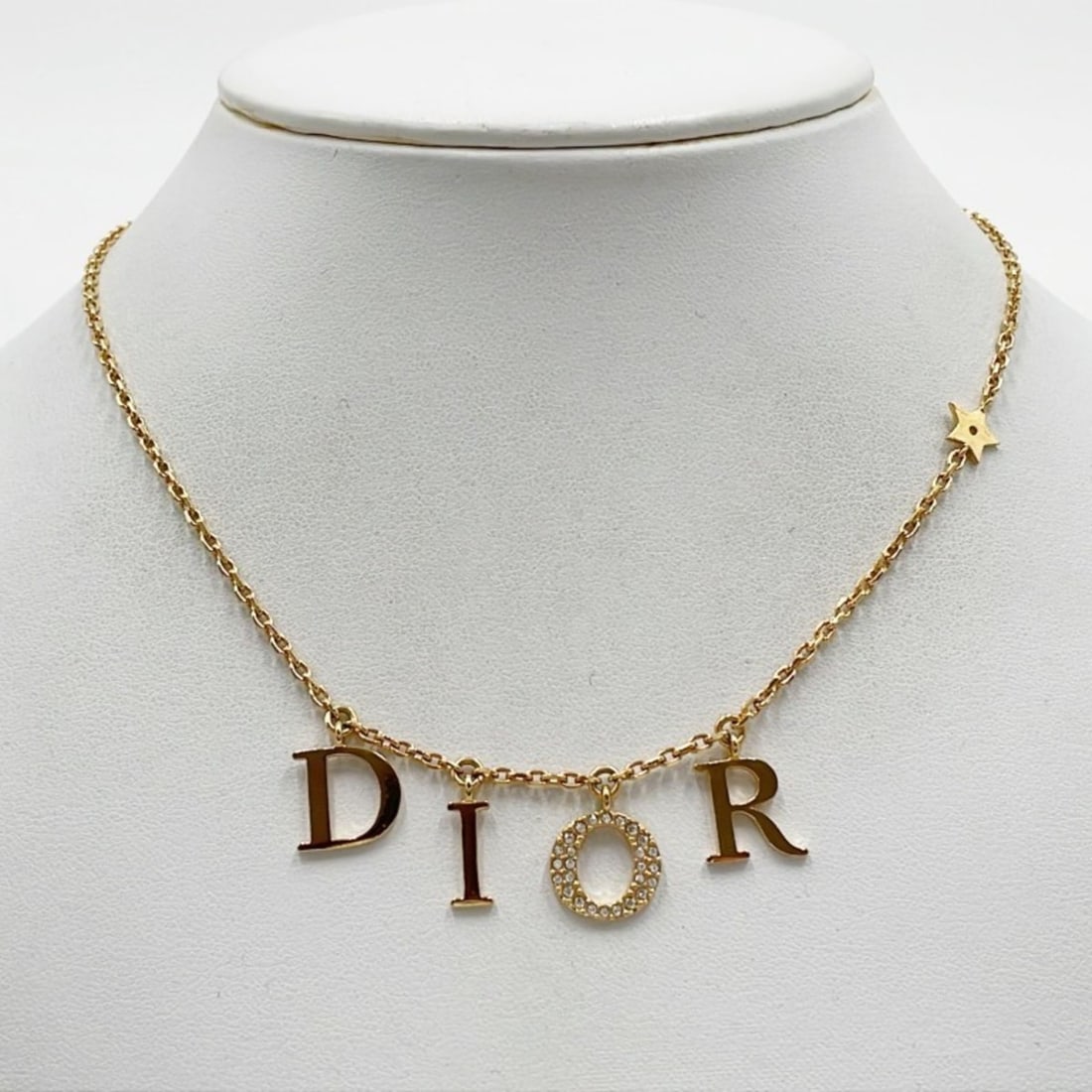 Christian Dior Dio(r)evolution Gold Metal Rhinestone Necklace for Women (1 of 10)