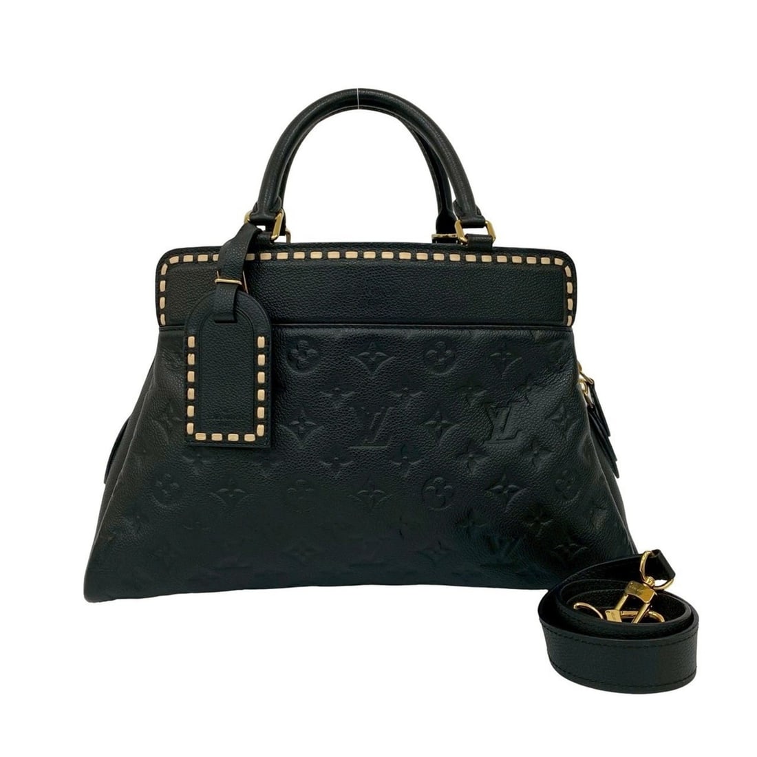LOUIS VUITTON Vosges MM Monogram Empreinte Leather 2-Way Handbag/Shoulder Bag 31213: --- Catalog ---Category: SizeSize (HxWxD): 34.5cm x 21.5cm x 14.5cm / 13.58'' x 8.46'' x 5.7''Category: DesignType: Handbag, Shoulder bagColor: BlackGender: WomenMaterial: Leather Category: GeneralBra