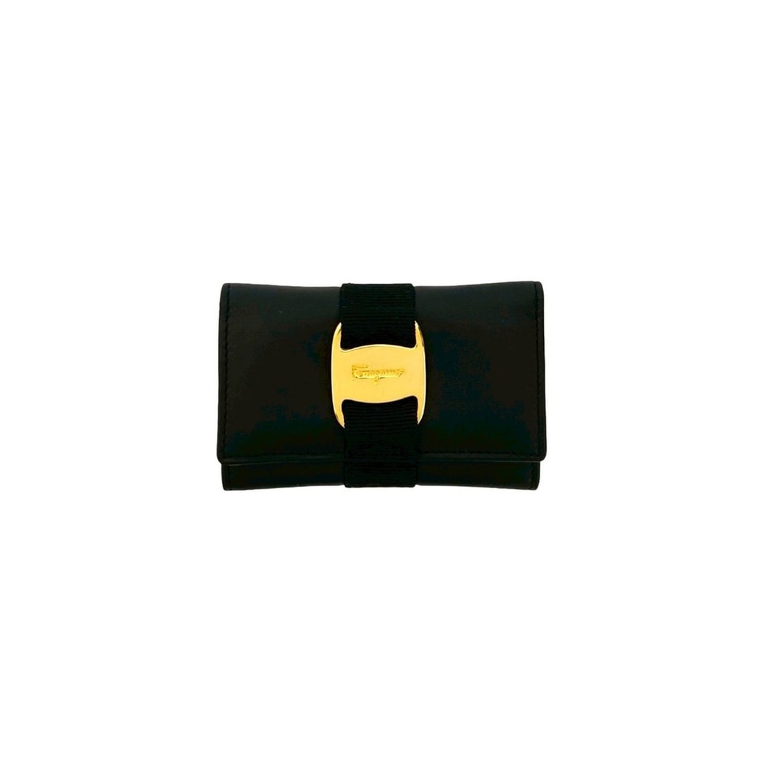 Salvatore Ferragamo Vara Ribbon Leather Key Case, Black, 72874: --- Catalog ---Category: DesignType: KeycaseColor: BlackGender: WomenMaterial: Leather Category: GeneralBrand: Salvatore FerragamoCategory: Physical PropertiesSize (HxWxD): 6.5cm x 10cm x 1cm / 2.55''