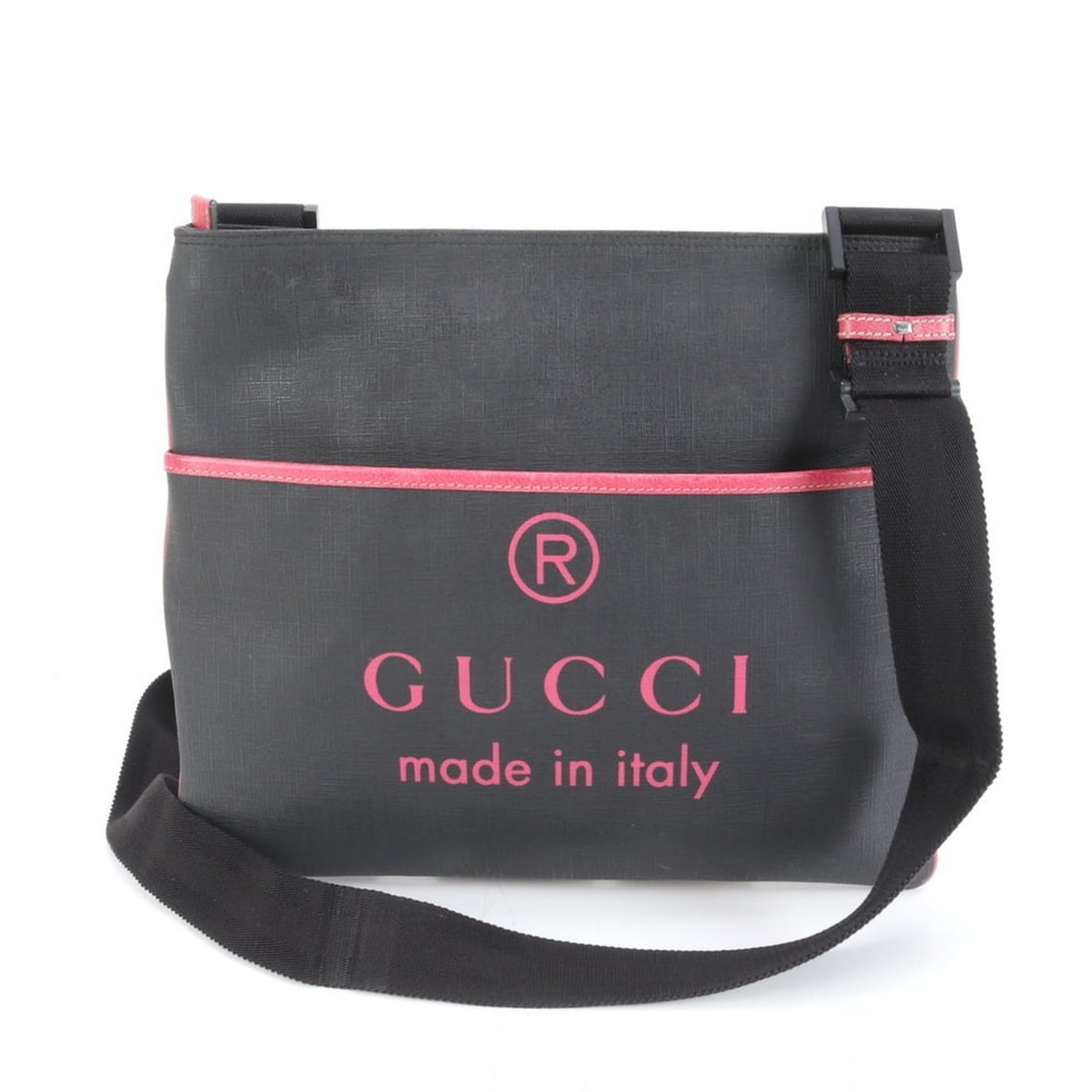Gucci 162904 Leather Shoulder Bag, Handbag, Black, Women's: --- Catalog ---Category: SizeSize (HxWxD): 29cm x 34cm x 1cm / 11.41'' x 13.38'' x 0.39''Category: DesignType: Shoulder bagColor: BlackGender: WomenMaterial: Leather , Coated canvas Category: GeneralM