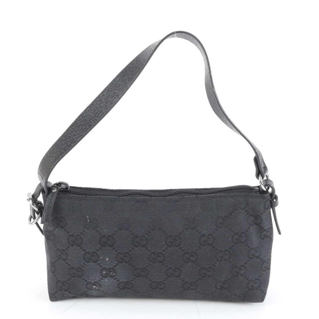 Gucci GG Canvas 103399 Leather Accessory Pouch Handbag Tote Bag Black Women's (1 of 15)