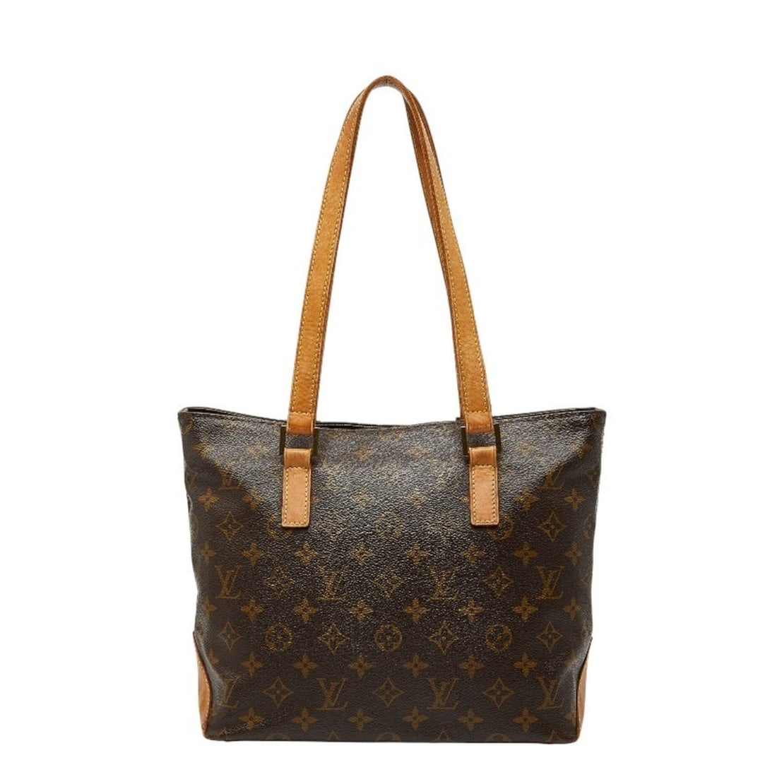 Louis Vuitton Monogram Cabas Piano Tote Bag Shoulder M51148 Brown Leather Women's LOUIS VUITTON (1 of 13)