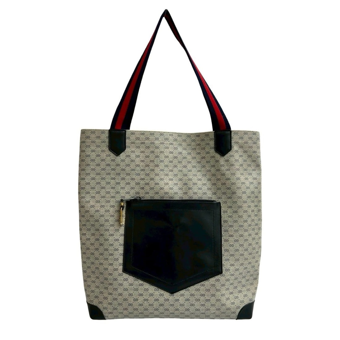 GUCCI Sherry Line Micro GG Logo Leather Tote Bag, Handbag, Semi-Shoulder Navy Red, 20536: --- Catalog ---Category: SizeSize (HxWxD): 36cm x 31cm x 7cm / 14.17'' x 12.2'' x 2.75''Category: DesignType: Handbag, Shoulder bag, Tote bagColor: Navy, Red colorGender: WomenMaterial: Leather , PVC