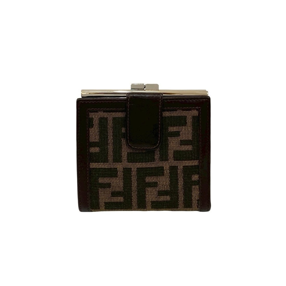 FENDI Zucca Leather and Canvas Bifold Wallet, Brown, 12548: --- Catalog ---Category: SizeSize (HxWxD): 11cm x 11.5cm x 1cm / 4.33'' x 4.52'' x 0.39''Category: DesignType: Wallet (bi-fold)Color: BrownGender: WomenMaterial: Leather , Canvas Category: GeneralBran