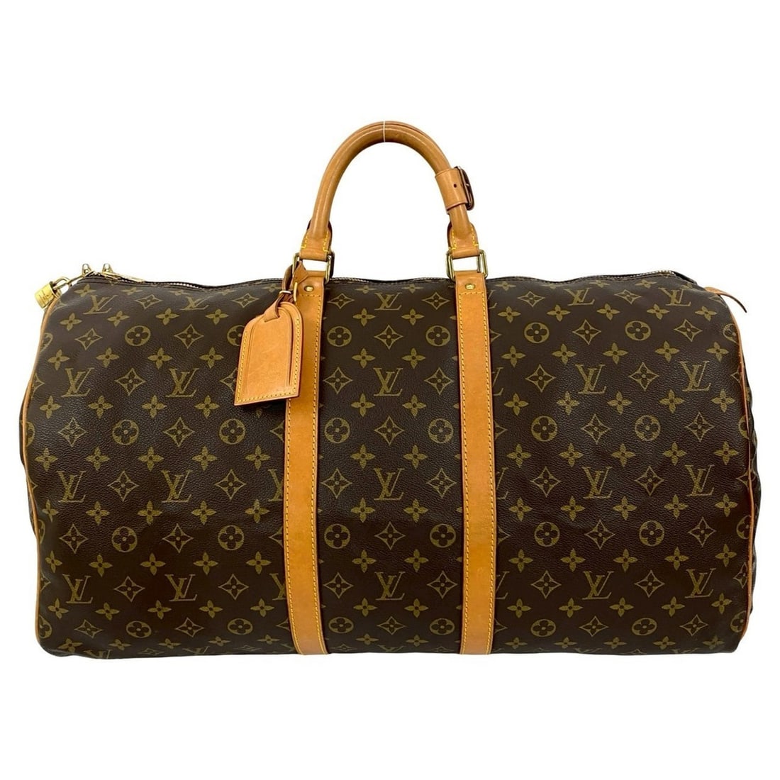 LOUIS VUITTON Louis Vuitton Keepall 55 Monogram Leather Boston Bag Brown 30802: --- Catalog ---Category: SizeSize (HxWxD): 30cm x 56cm x 24cm / 11.81'' x 22.04'' x 9.44''Category: DesignType: Boston bagColor: BrownGender: WomenMaterial: Leather , PVC Category: GeneralBrand: Louis