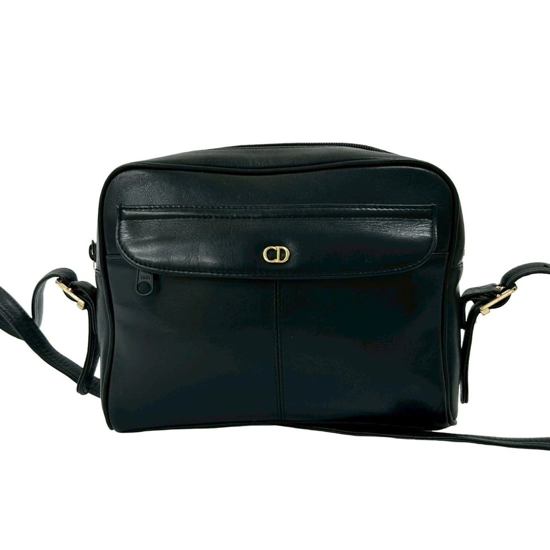 Christian Dior CD Logo Leather Shoulder Bag/Pochette/Sacoche in Black (h87-9): --- Catalog ---Category: SizeSize (HxWxD): 16cm x 21.5cm x 5.5cm / 6.29'' x 8.46'' x 2.16''Category: DesignType: Pochette, Shoulder bagColor: BlackGender: WomenMaterial: Leather Category: GeneralBrand