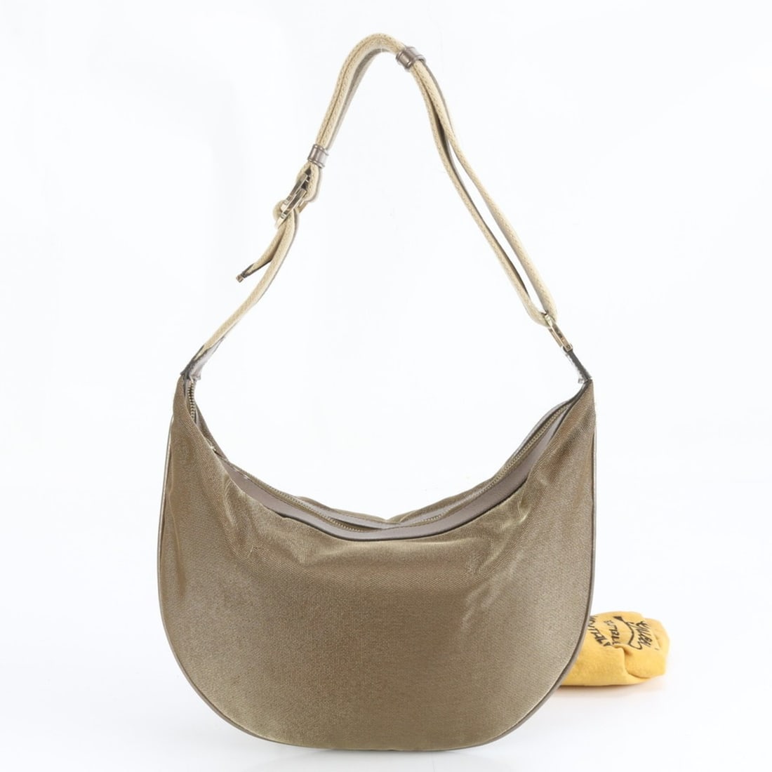 Gucci 00141810 Leather Shoulder Bag Half Moon One-Shoulder Tote Gold Women's (1 of 11)