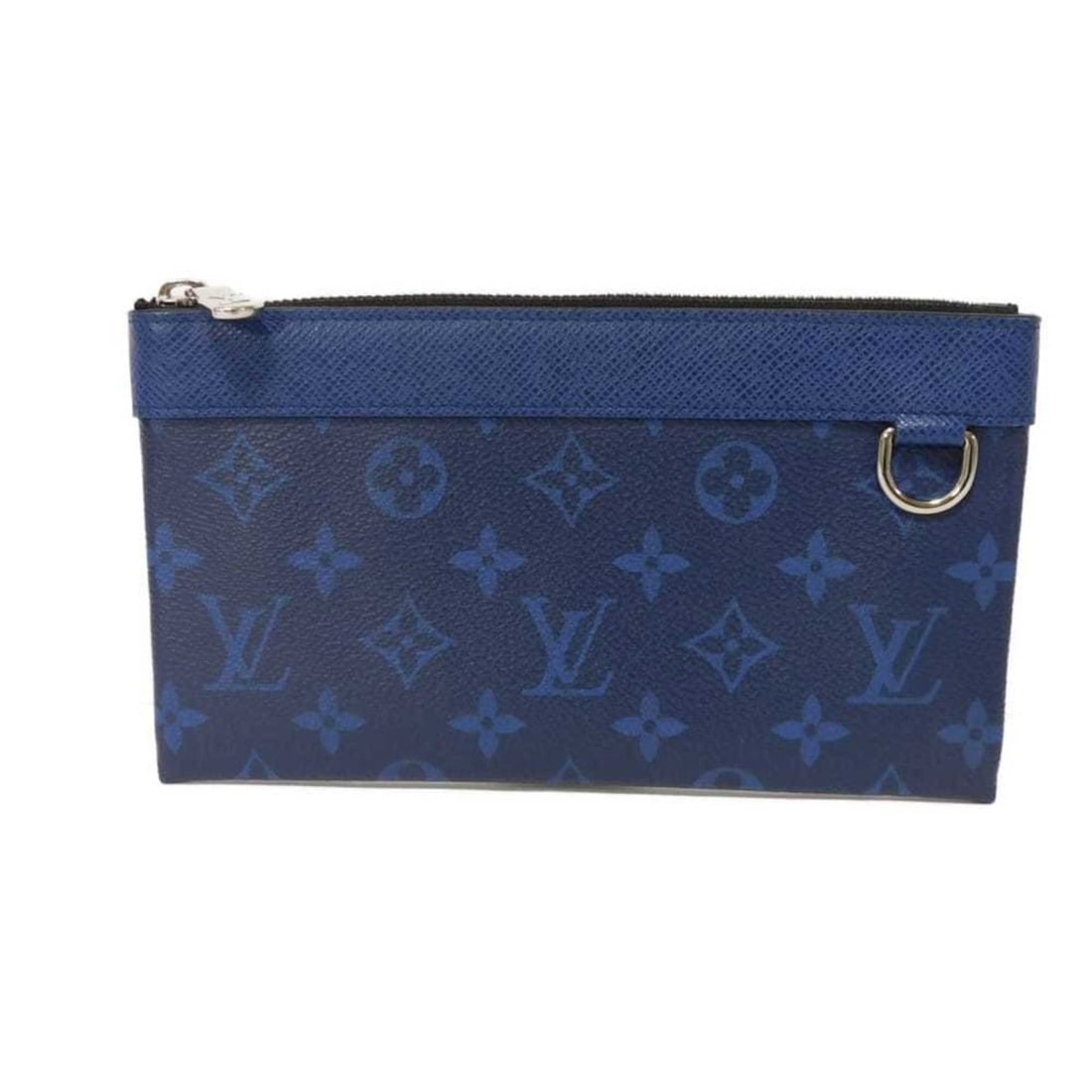 Louis Vuitton Discovery PM Pouch, Flower Blue with D-Ring, Silver Taiga Rama Monogram, Cobalt,: --- Catalog ---Category: SizeSize (HxWxD): 12cm x 21cm x 2cm / 4.72'' x 8.26'' x 0.78''Category: DesignType: Pochette, PouchColor: Blue, Cobalt, Monogram, Monogram CobaltGender: MenMaterial: Taiga lea