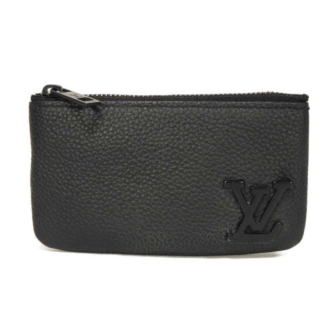 Louis Vuitton Coin Case, Card Key Pochette, Clé Taurillon Black, Ring, LV Aerogram Noir, M81031,: --- Catalog ---Category: SizeSize (HxWxD): 6.5cm x 11.5cm x 1.5cm / 2.55'' x 4.52'' x 0.59''Category: DesignType: Coin purse/coin caseColor: NoirGender: MenMaterial: Leather Leather/Fur Type: Embossed