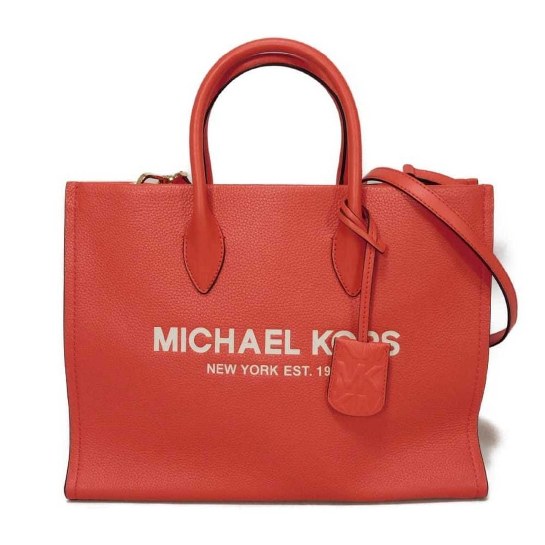 Michael Kors Mirella Medium Tote MK Shoulder Bag, Unused, Embossed Red, 35S2G7ZT7L, Women's Bag: --- Catalog ---Category: SizeSize (HxWxD): 27cm x 35cm x 10cm / 10.62'' x 13.77'' x 3.93''Category: DesignType: Shoulder bag, Tote bagColor: Red colorGender: WomenMaterial: Leather Leather/Fur Type: C