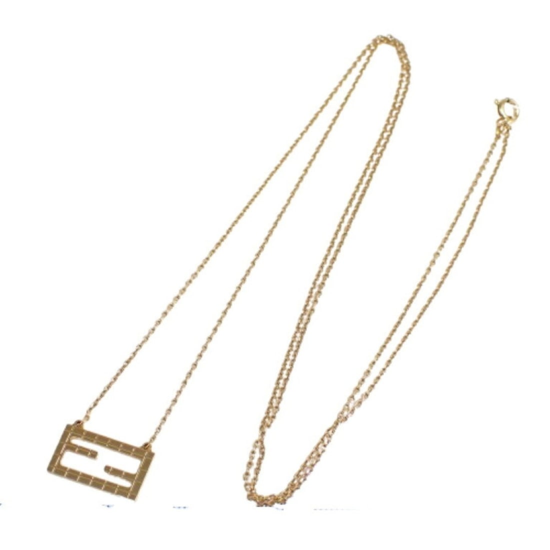 FENDI F Is Necklace 8AH591 Gold Metal Women's: --- Catalog ---Category: SizePendant Size: 10mm x 18mm / 0.39'' x 0.7''Neck Circumference: 71.5 cm / 28.14''Category: DesignColor: GoldStyle: FashionGender: Men,Women,UnisexMaterial: MetalPendant Type