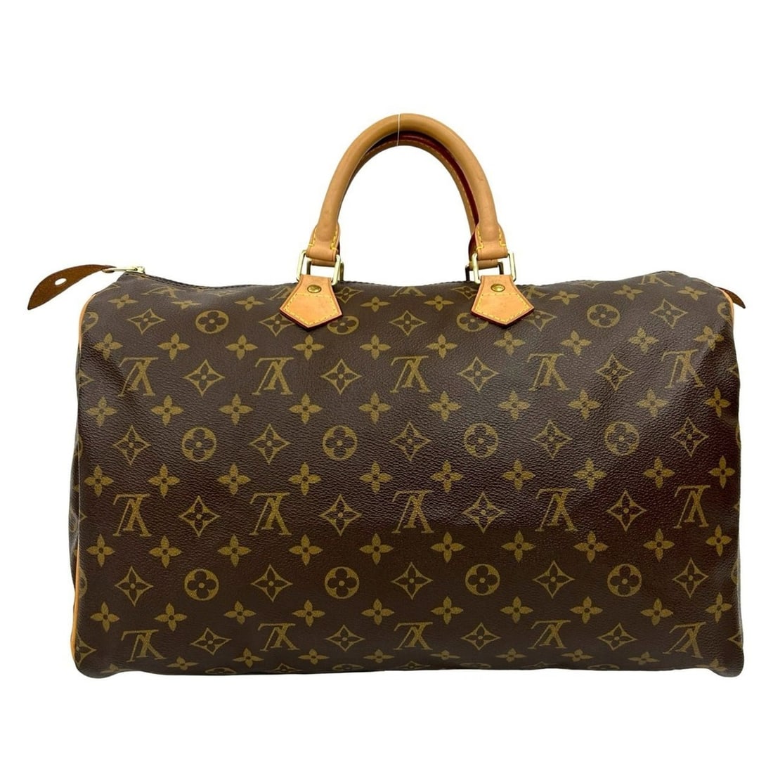 LOUIS VUITTON Speedy 40 Monogram Leather Boston Bag/Travel Bag, Brown, 34713 (1 of 13)