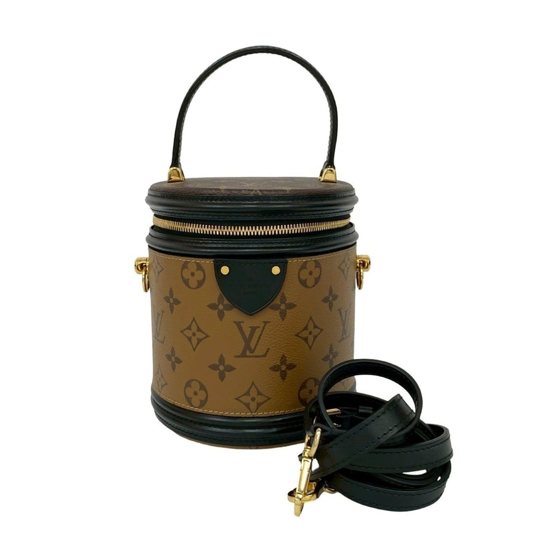 LOUIS VUITTON Cannes Monogram Reverse Leather 2-Way Handbag/Shoulder Bag, Brown, 48248: --- Catalog ---Category: SizeSize (HxWxD): 17.5cm x 15cm x 14.5cm / 6.88'' x 5.9'' x 5.7''Category: DesignType: Handbag, Shoulder bagColor: Black, BrownGender: WomenMaterial: Leather , PVC Category: G