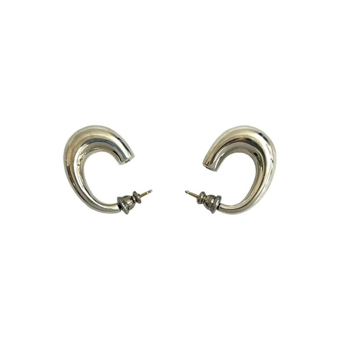 TIFFANY & Co. Tiffany Half Hoop J Earrings, 925 Sterling Silver, Women's, 01730 (1 of 14)