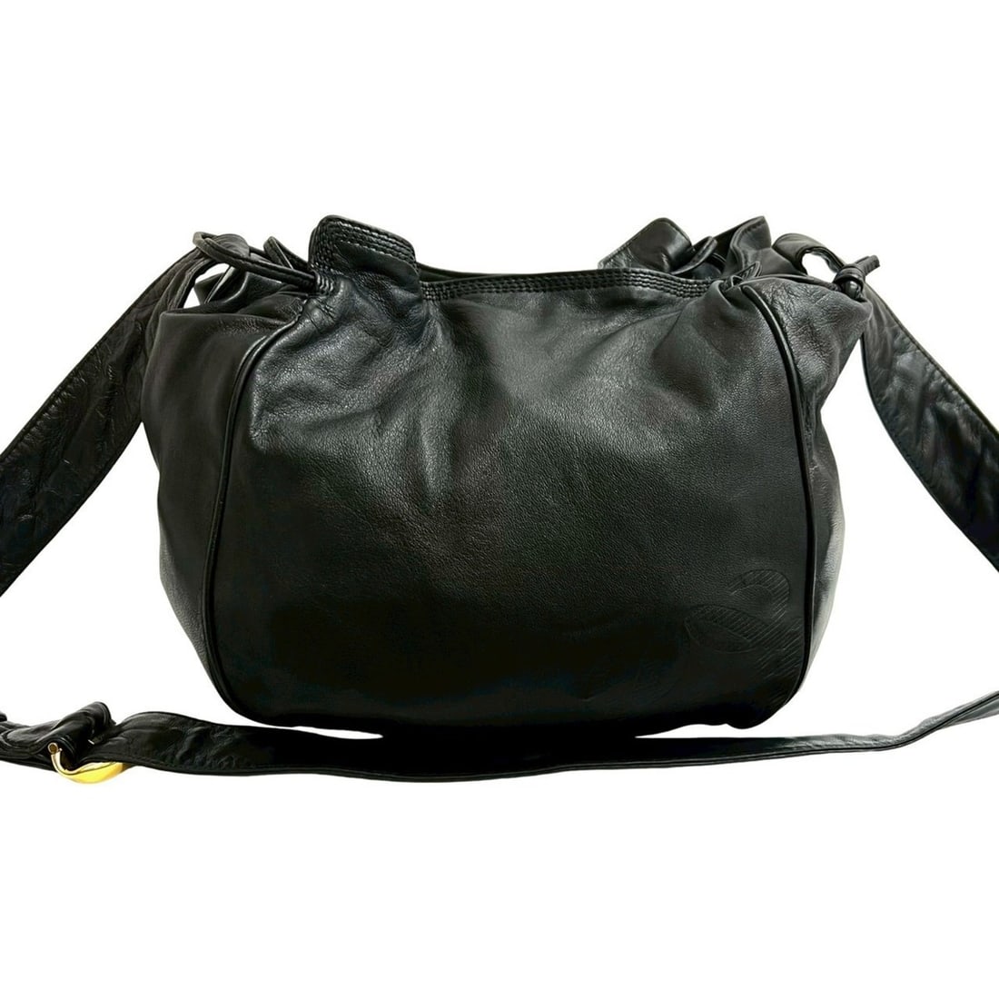 LOEWE Anagram Logo Nappa Leather Shoulder Bag/Pochette/Sacoche Black 34002 (1 of 17)