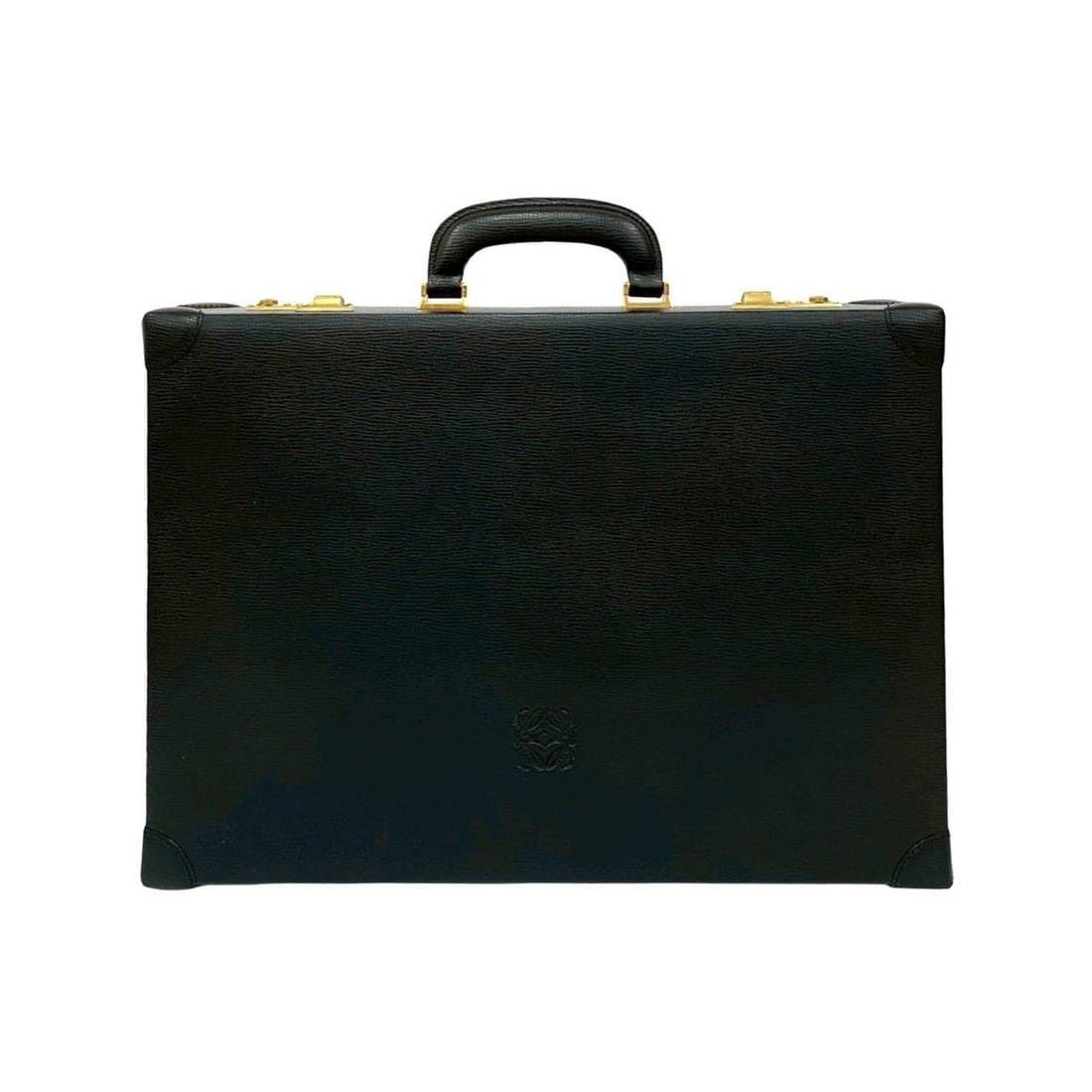 LOEWE Anagram Logo Leather Business Bag Briefcase Handbag Black jph9-5 (1 of 15)