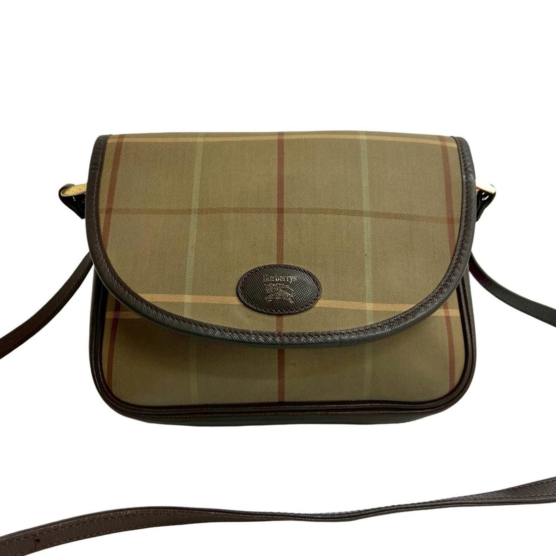 Burberry's Shadow Horse logo check canvas and leather shoulder bag, brown, 92094: --- Catalog ---Category: SizeSize (HxWxD): 18cm x 21cm x 4.5cm / 7.08'' x 8.26'' x 1.77''Category: DesignType: Shoulder bagColor: Brown, KhakiGender: WomenMaterial: Canvas , Leather Category: GeneralB