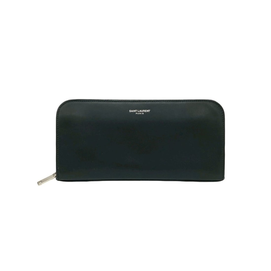 Yves Saint Laurent SAINT LAURENT PARIS Saint Laurent Paris Leather Round Zip Long Wallet Black 45623: --- Catalog ---Category: SizeSize (HxWxD): 10cm x 20.5cm x 2cm / 3.93'' x 8.07'' x 0.78''Category: DesignType: Long wallet (bi-fold)Color: BlackGender: WomenMaterial: Leather Category: GeneralBrand: Y