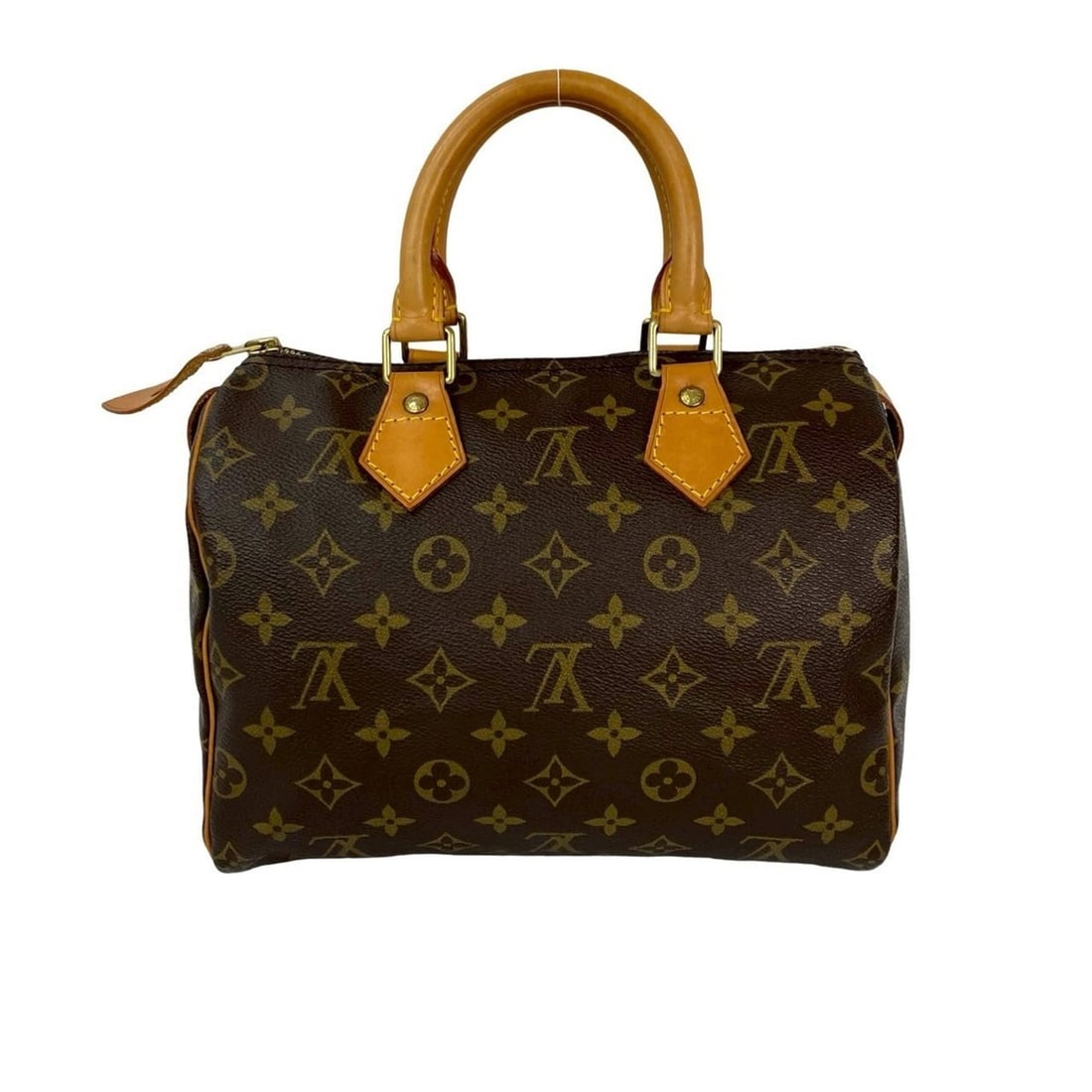 LOUIS VUITTON Speedy 25 Monogram Leather Handbag/Mini Boston Bag Brown 98584 (1 of 10)