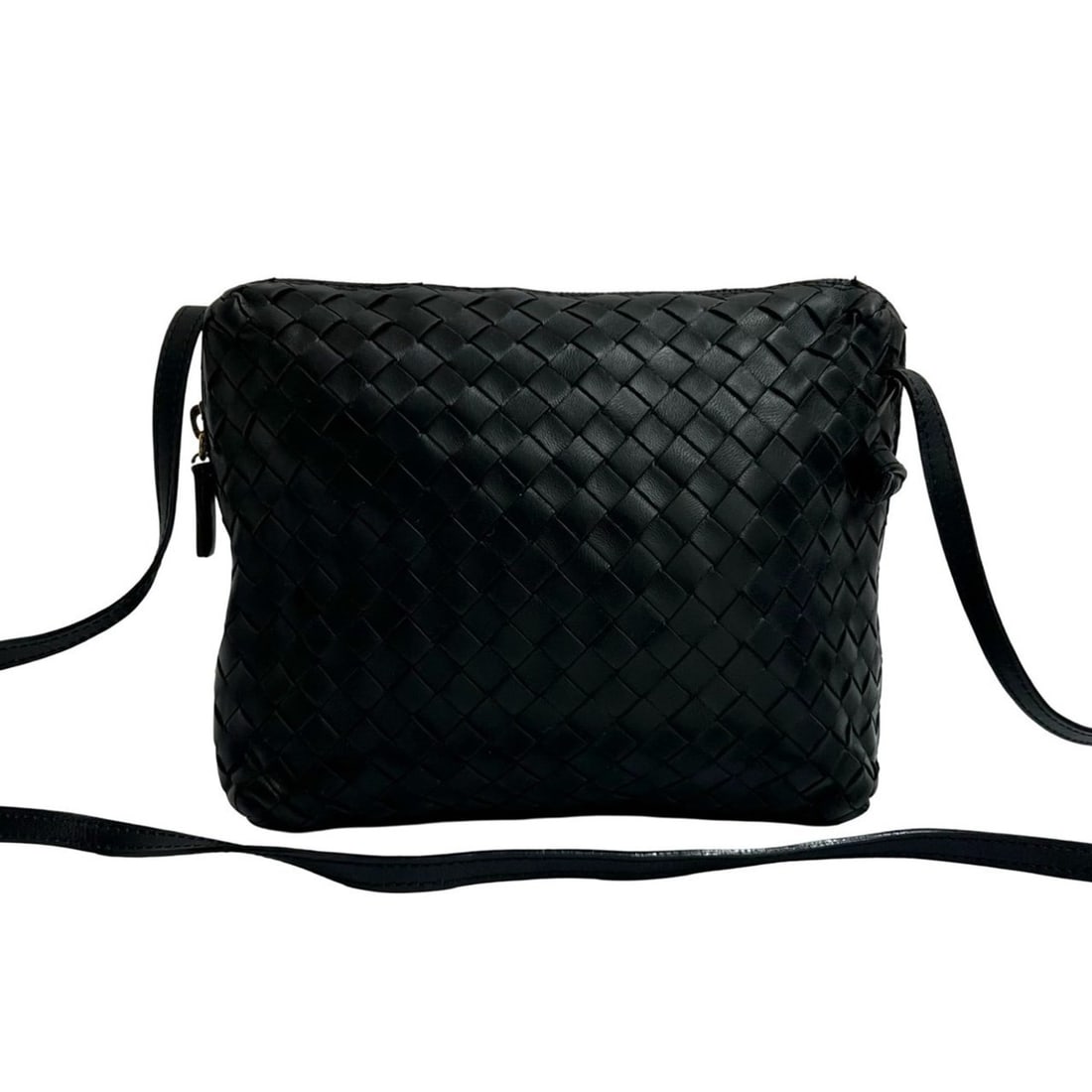BOTTEGA VENETA Intrecciato Leather Mini Shoulder Bag/Pochette in Black 34582 (1 of 13)