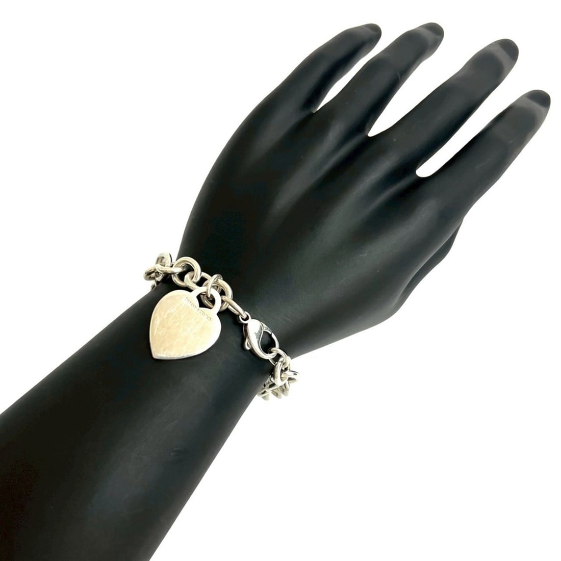 TIFFANY & Co. Tiffany Return to Heart Tag Sterling Silver Chain Bracelet Bangle 29144 (1 of 9)